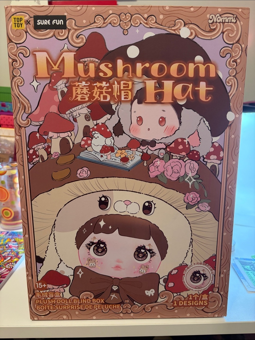 Mushroom Hat Plush Doll Blind Box - Nommi (Pink Cream)